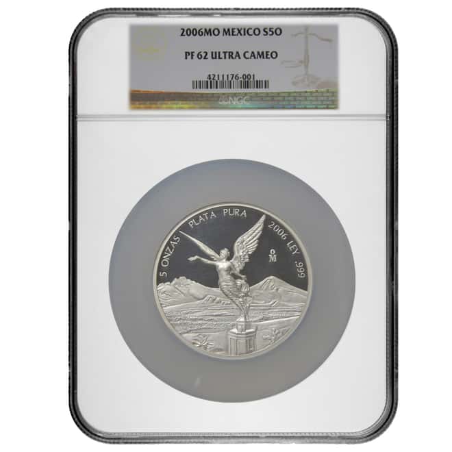 2006 5 oz Mexican Silver Libertad NGC PF62 Ultra Cameo