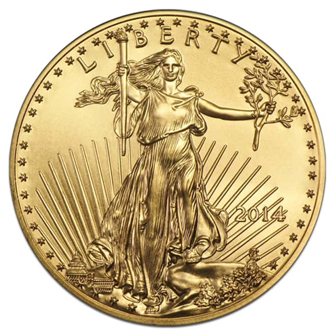 2014 1 oz Gold American Eagle $50 Coin BU