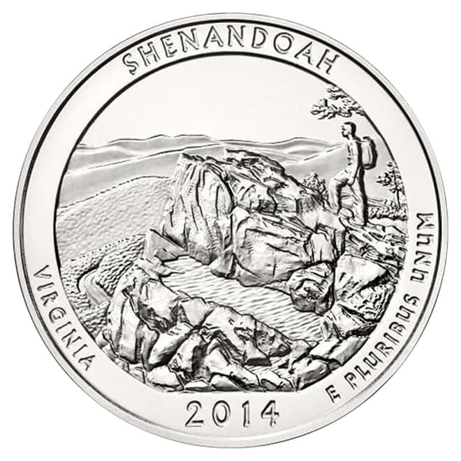 2014 5 oz ATB Silver Shenandoah National Park Coin NGC MS 69 DPL