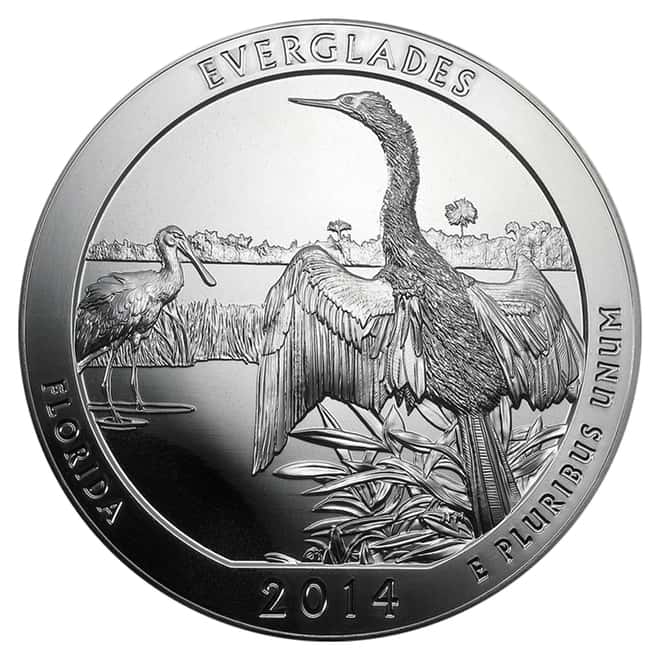 2014 5 oz Silver America the Beautiful ATB Everglades National Park NGC MS 69 PL