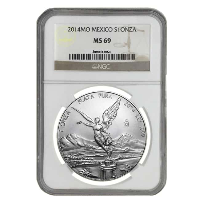 2014 1 oz Mexican Silver Libertad NGC MS 69