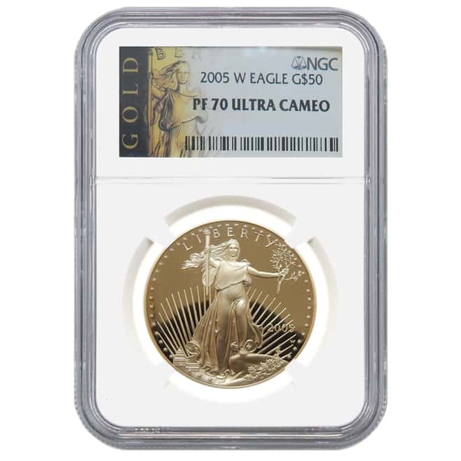2005 W 1 oz $50 Gold American Eagle NGC PF 70 Ultra Cameo