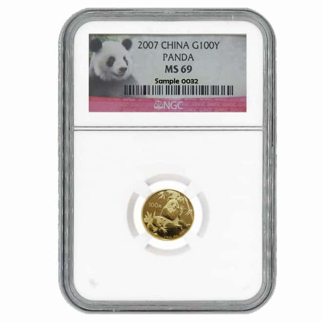 2007 1/4 oz China Gold Panda 100 Yuan NGC MS 69