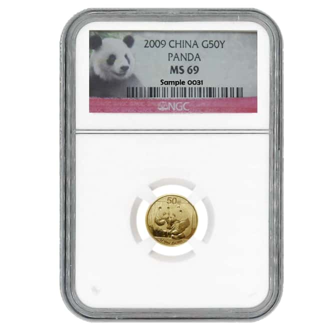 2009 1/10 oz China Gold Panda 50 Yuan NGC MS 69