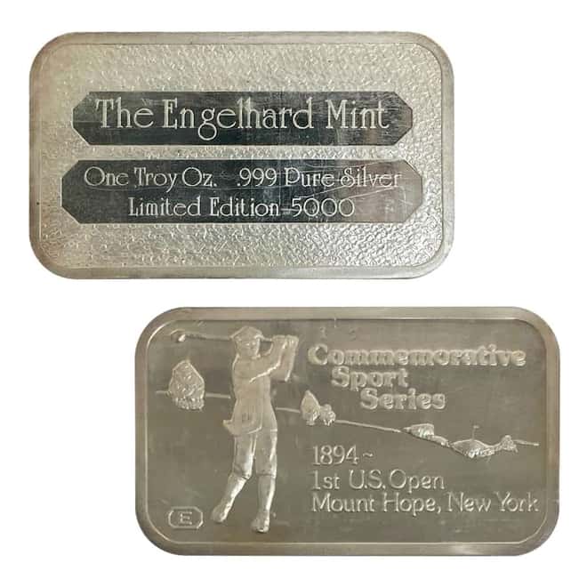 6 oz Silver Engelhard Commem Sport Series 6-Bar Set (w/Box)
