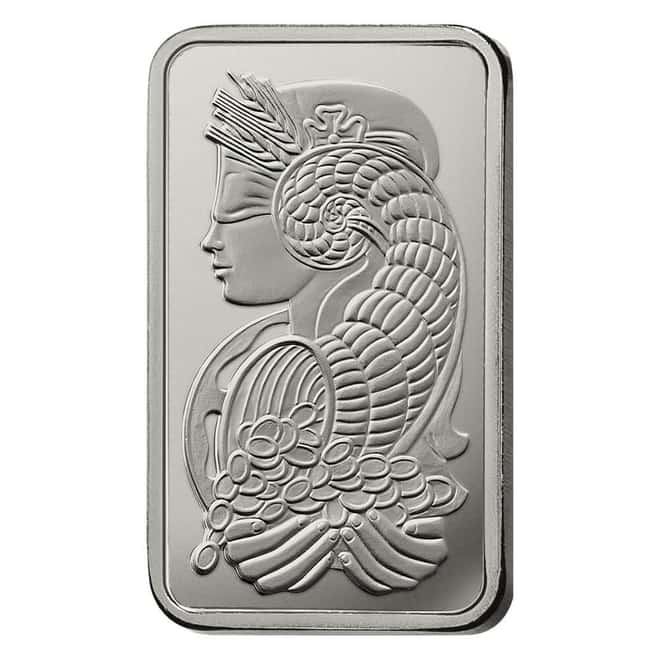 Box of 25 - 5 Gram PAMP Suisse Lady Fortuna Platinum Bar .9995 Fine (in Assay)