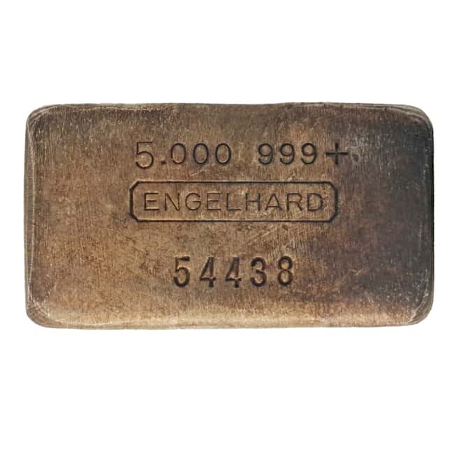 5 oz Engelhard Cast Silver Bar .999+ Fine (6th Series)