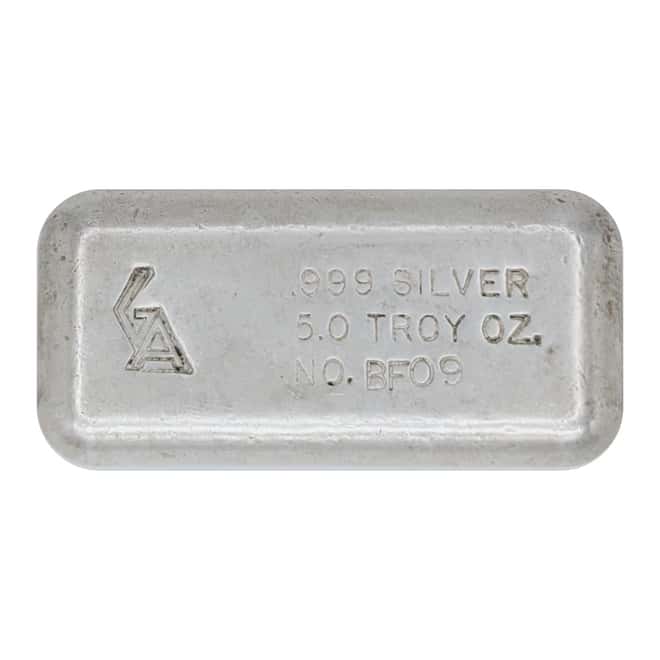 5 oz Golden Analytical Silver Bar .999 Fine