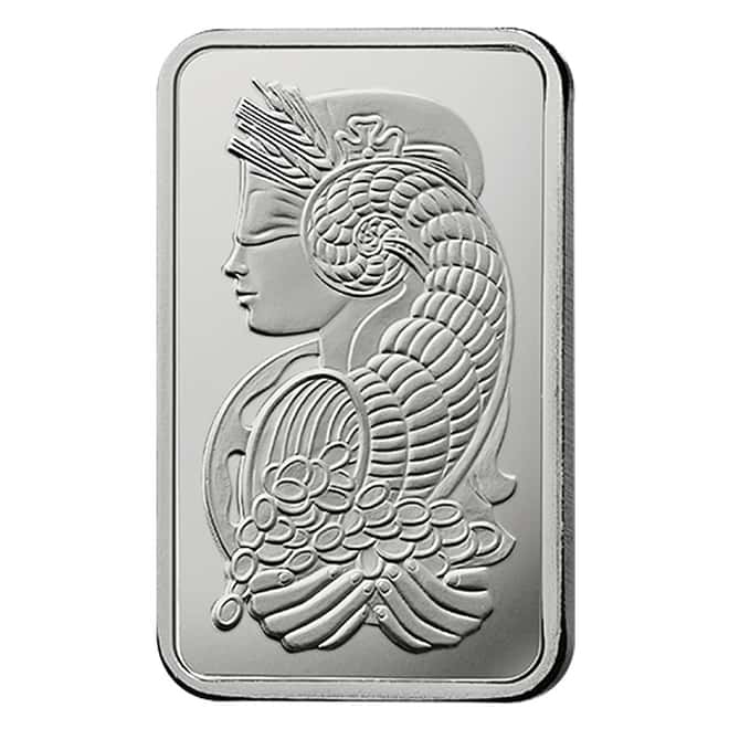 5 oz PAMP Suisse Lady Fortuna Platinum Bar .999+ Fine (In Assay)