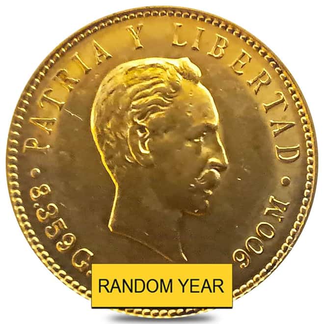 5 Pesos Jose Marti Gold Coin AU/BU (Random Year)