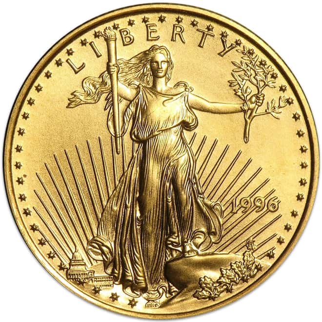 1996 1/4 oz Gold American Eagle BU