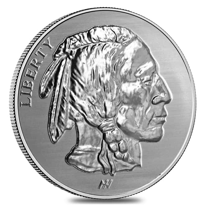 1 oz Asahi Buffalo Design Reverse Proof Silver Round .999 Fine