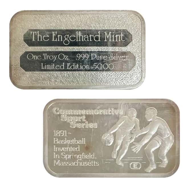 6 oz Silver Engelhard Commem Sport Series 6-Bar Set (w/Box)