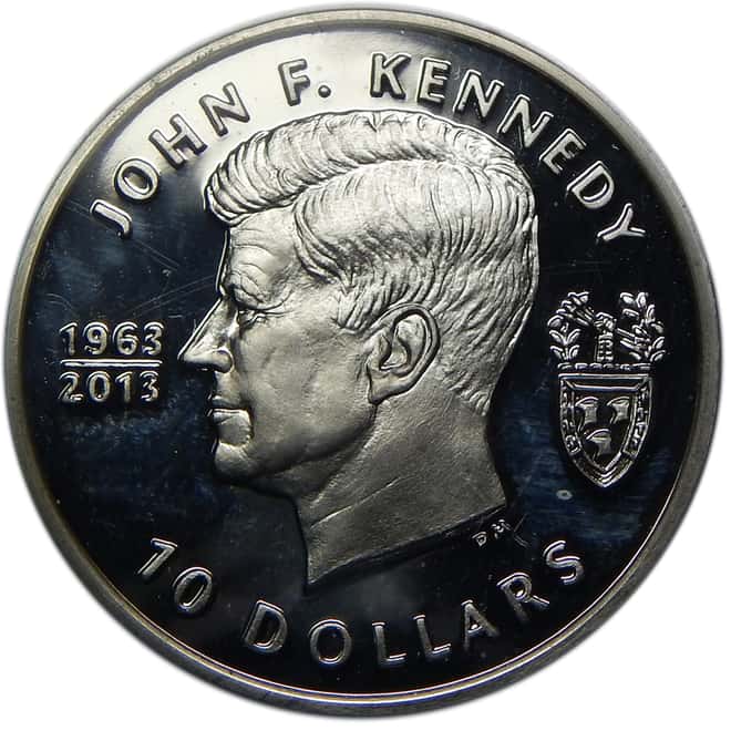2013 $10 John F. Kennedy British Virgin Islands Silver Proof Coin (w/Box and COA)
