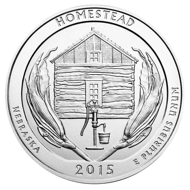 2015 5 oz America the Beautiful ATB Silver Homestead National Park Coin NGC MS 69 DPL
