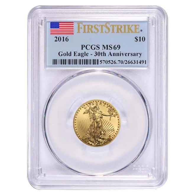 2016 1.85 oz Gold American Eagle 4-coin Set PCGS MS 69 First Strike