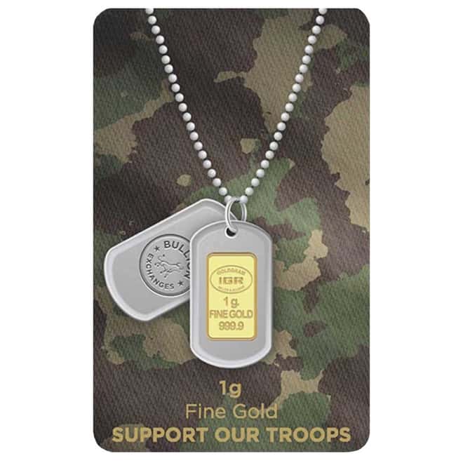 1 Gram Gold Bullion Exchanges Army Camouflage Istanbul Gold Refinery (IGR) .9999 Bar (In Assay)
