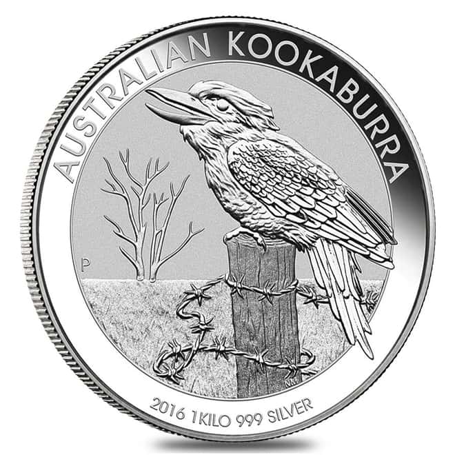 2016 1 Kilo Silver Australian Kookaburra Perth Mint .999 Fine BU In Capsule