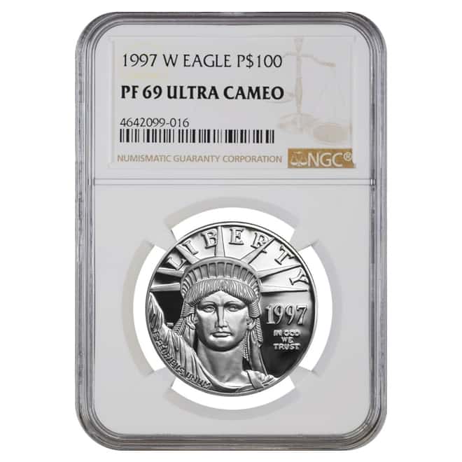 1997 W 1 oz $100 Platinum American Eagle Proof Coin NGC PF 69 UCAM