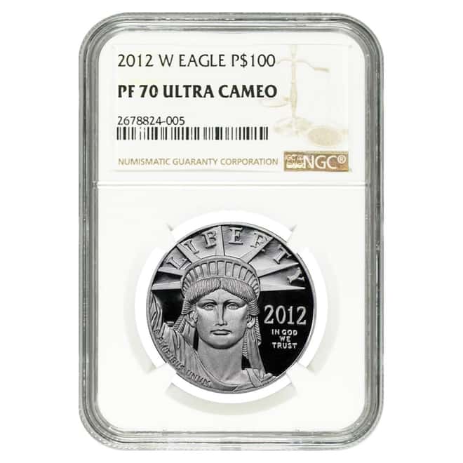 2012 W 1 oz American Platinum Eagle $100 NGC PF 70 UCAM (w/Box&COA)