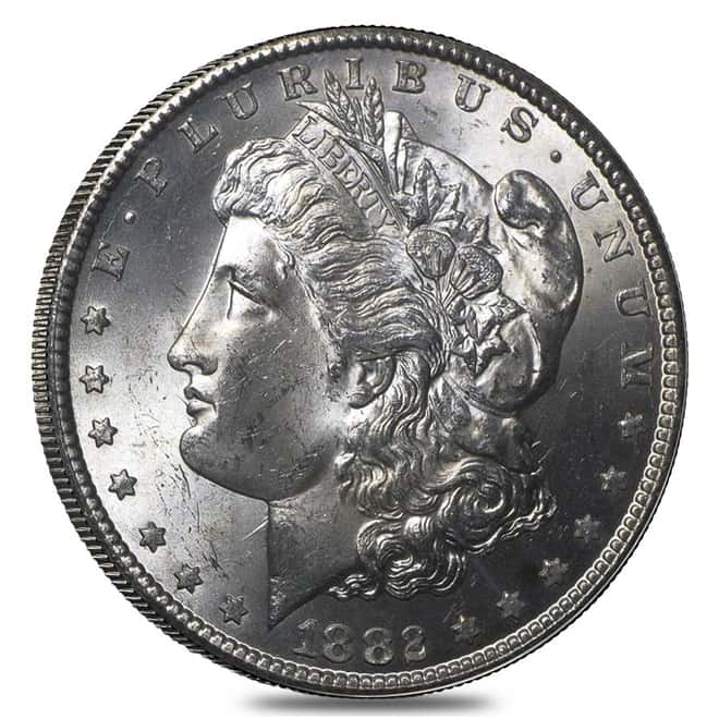 1882-CC Silver Morgan Dollar MS-62+ NGC (GSA) w/Box