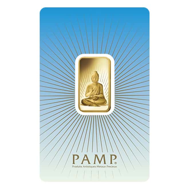 Box of 25 - 10 gram PAMP Suisse Gold Bar - Buddha (in Assay) .9999 Fine