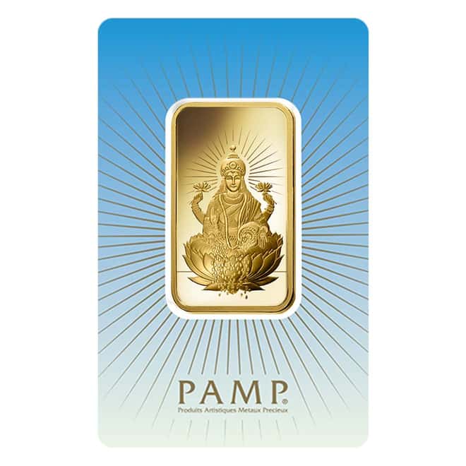 Box of 25 - 1 oz PAMP Suisse Gold Bar - Lakshmi (in Assay) .9999 Fine