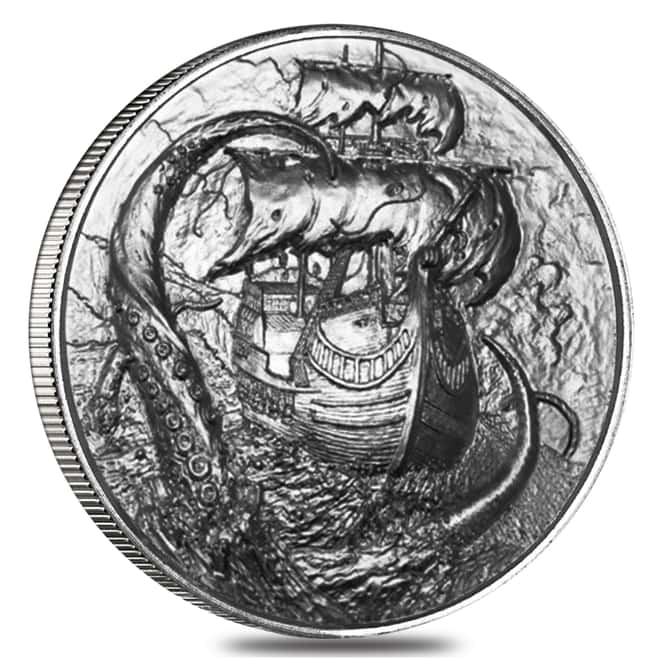 2 oz Privateer Series - The Kraken Ultra High Relief Silver Round