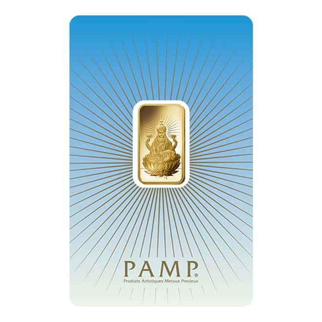 5 gram PAMP Suisse Gold Bar - Lakshmi (in Assay) .9999 Fine