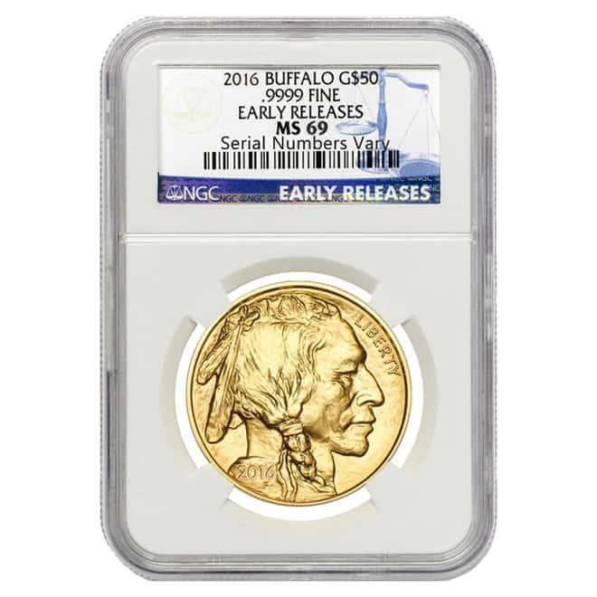 2016 1 oz Gold American Buffalo NGC MS 69 Early Releases