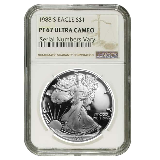 1988 S 1 oz Silver American Eagle $1 Coin NGC PF 69 UCAM 