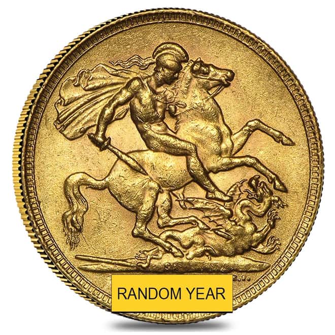 1925-1932-SA South Africa Gold Sovereign George V Avg Circ