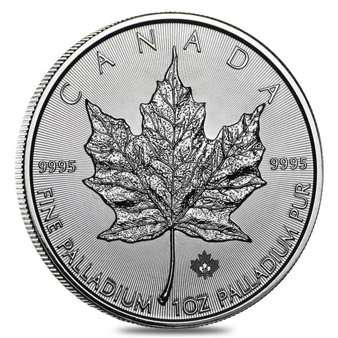 1 oz Palladium Canadian Maple Leaf (Random Year) 