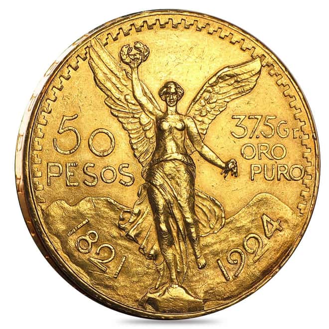 1924 50 Peso Mexican Gold Coin