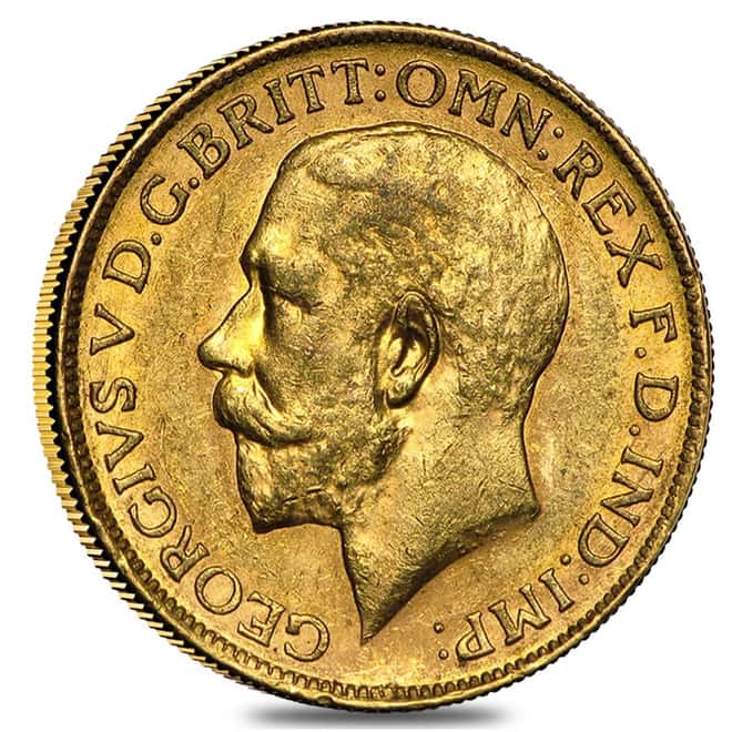 1911-1931-M Australia Gold Sovereign George V Avg Circ