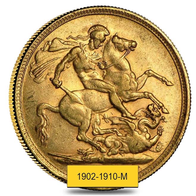 1902-1910-M Australia Gold Sovereign Edward VII Avg Circ