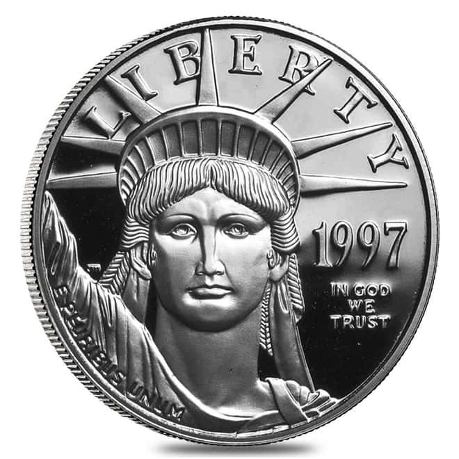 1997 W Platinum 1.85 oz American Eagle Proof 4-coin set W/Box & COA