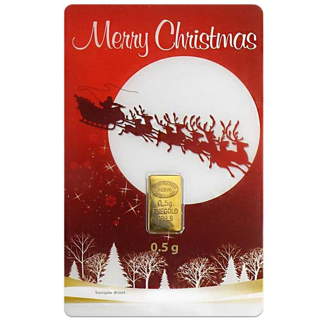 1/2 gram Istanbul Gold Refinery Bar (IGR) .9999 Fine (Christmas Assay)