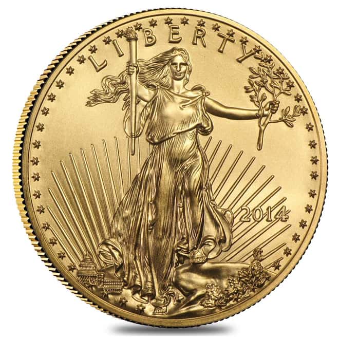 2014 1/4 oz Gold American Eagle BU (w/Box)