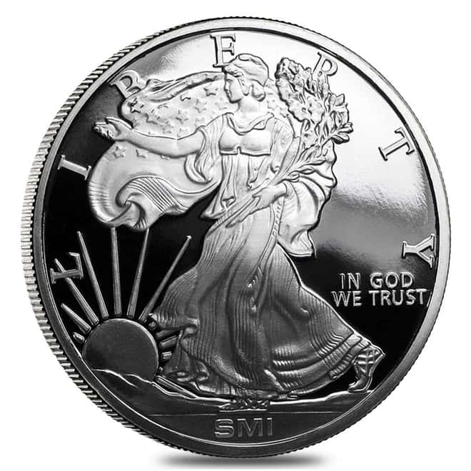 Walking Liberty Design Sunshine 1 oz. .999 Fine Silver Round