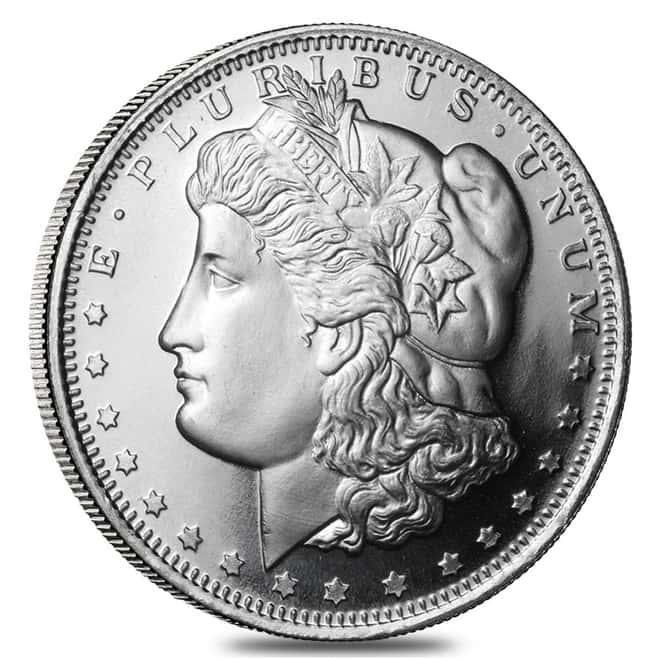 Morgan Dollar Design 1 oz. .999 Fine Silver Round