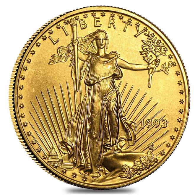 1993 1/2 oz Gold American Eagle BU 
