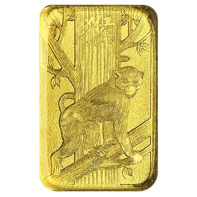 8x1 gram Gold Bar PAMP Suisse Lunar Monkey Multigram+8 (In Assay)