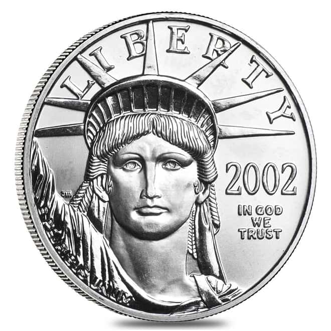 2002 1/2 oz Platinum American Eagle BU 