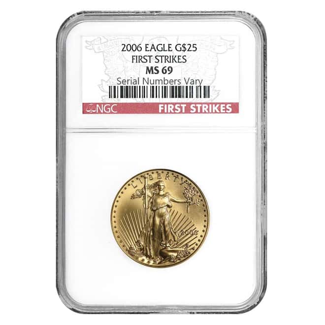 2006 1/2 oz $25 Gold American Eagle NGC MS 69 First Strike
