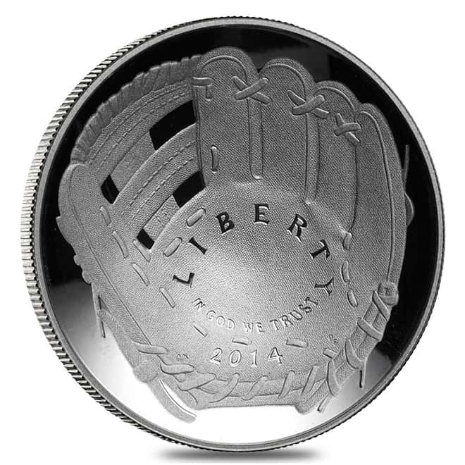 2014-P National Baseball Hall of Fame Proof Silver Dollar (w/Box & COA)