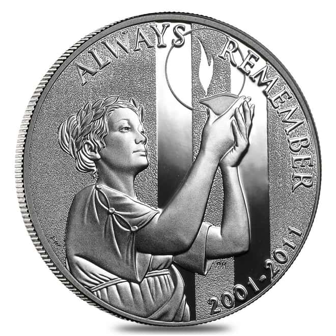 2011-W 9/11 National Silver Medal Proof (w/Box & COA) 