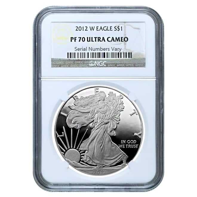 2012 W 1 oz Silver American Eagle $1 Coin NGC PF 70 UCAM