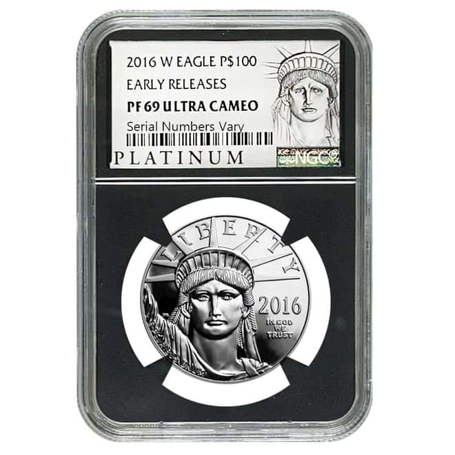 2016-W 1 oz Platinum American Eagle Proof Coin NGC PF 69 Early Releases Retro (w/Box & COA)
