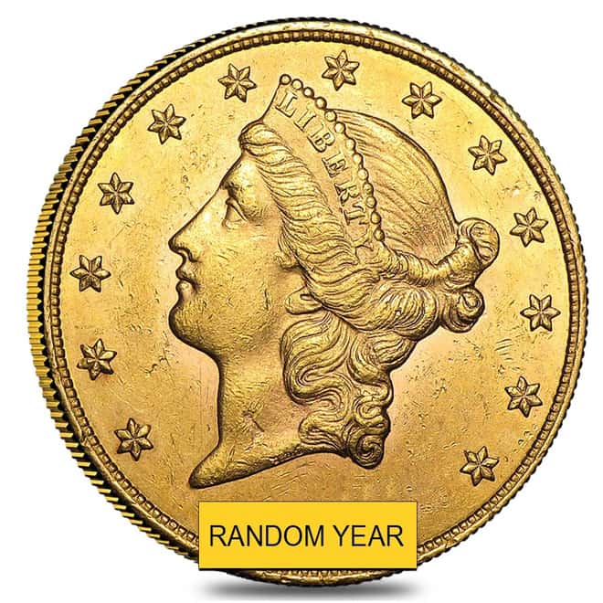 $20 Liberty Gold Double Eagle Coin (Almost Uncirculated)